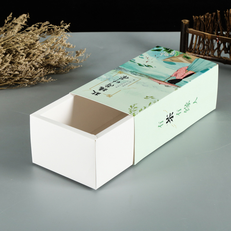 玫瑰荷叶茶抽屉式白卡纸包装盒厂家印刷定制
